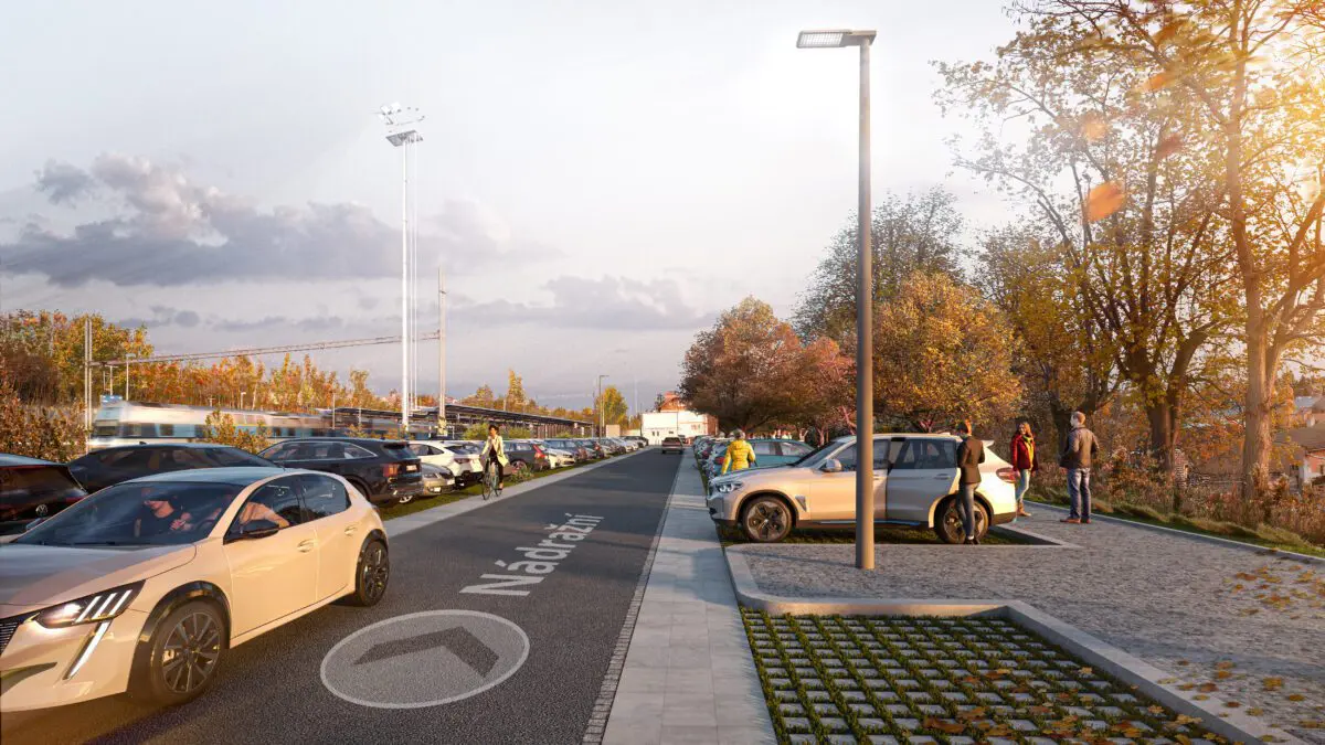 P+R parkoviště u nádraží